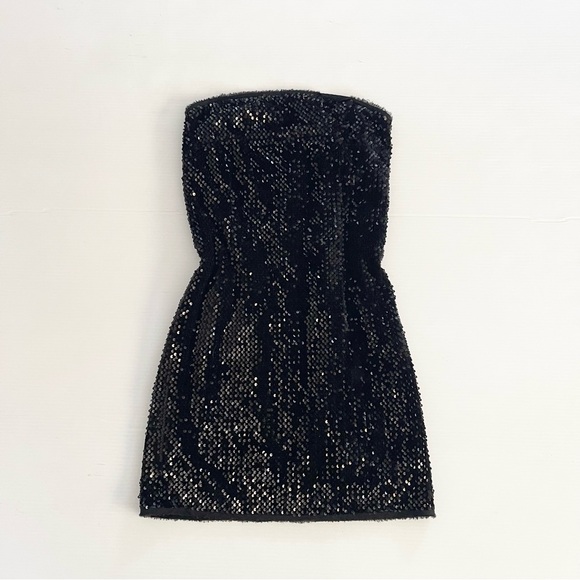 Zadig & Voltaire Raleg Tube Sequin Mini Dress Black - Picture 4 of 16